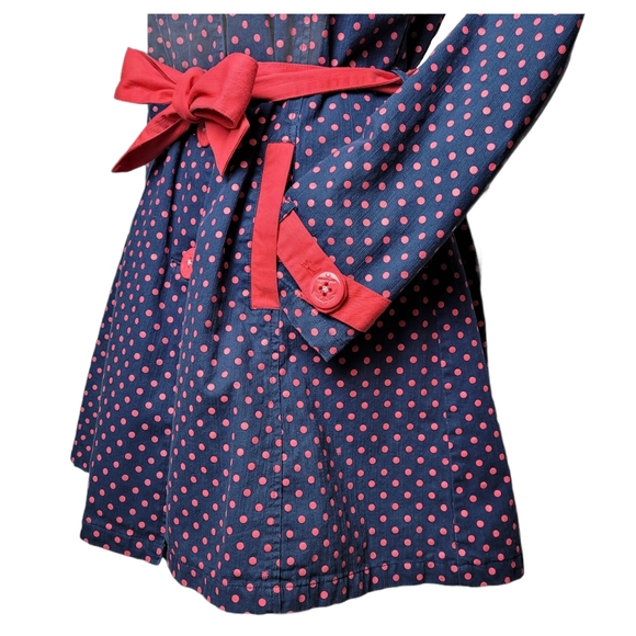 FENCHURCH Women's Youth Polka Dot Trench Coat - Picture 8 of 10